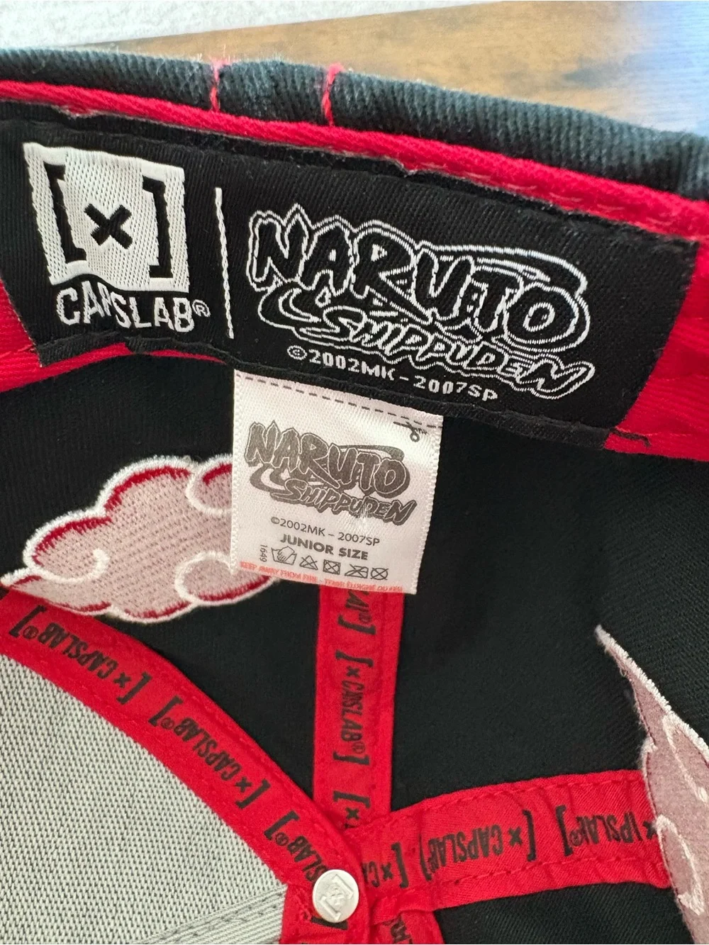 Itachi Patch Naruto Capslab Trucker Hat Black Cap SnapBack Junior Size